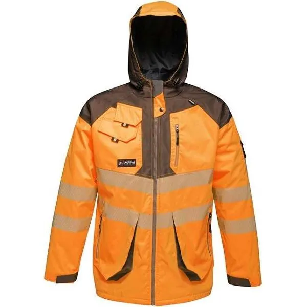 Regatta Tactical Threads Hi-Vis Rail Spec Parka Jacket | Work & Wear Direct