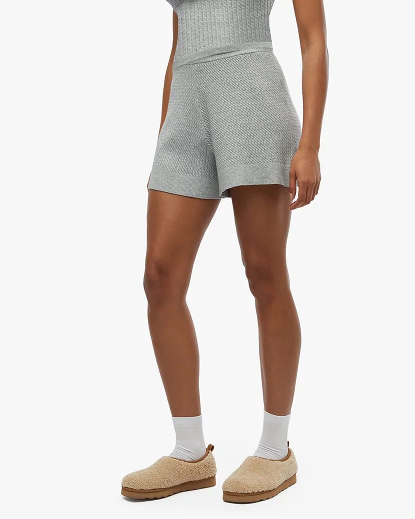 Relaxed Sweater Short | Heather Grey