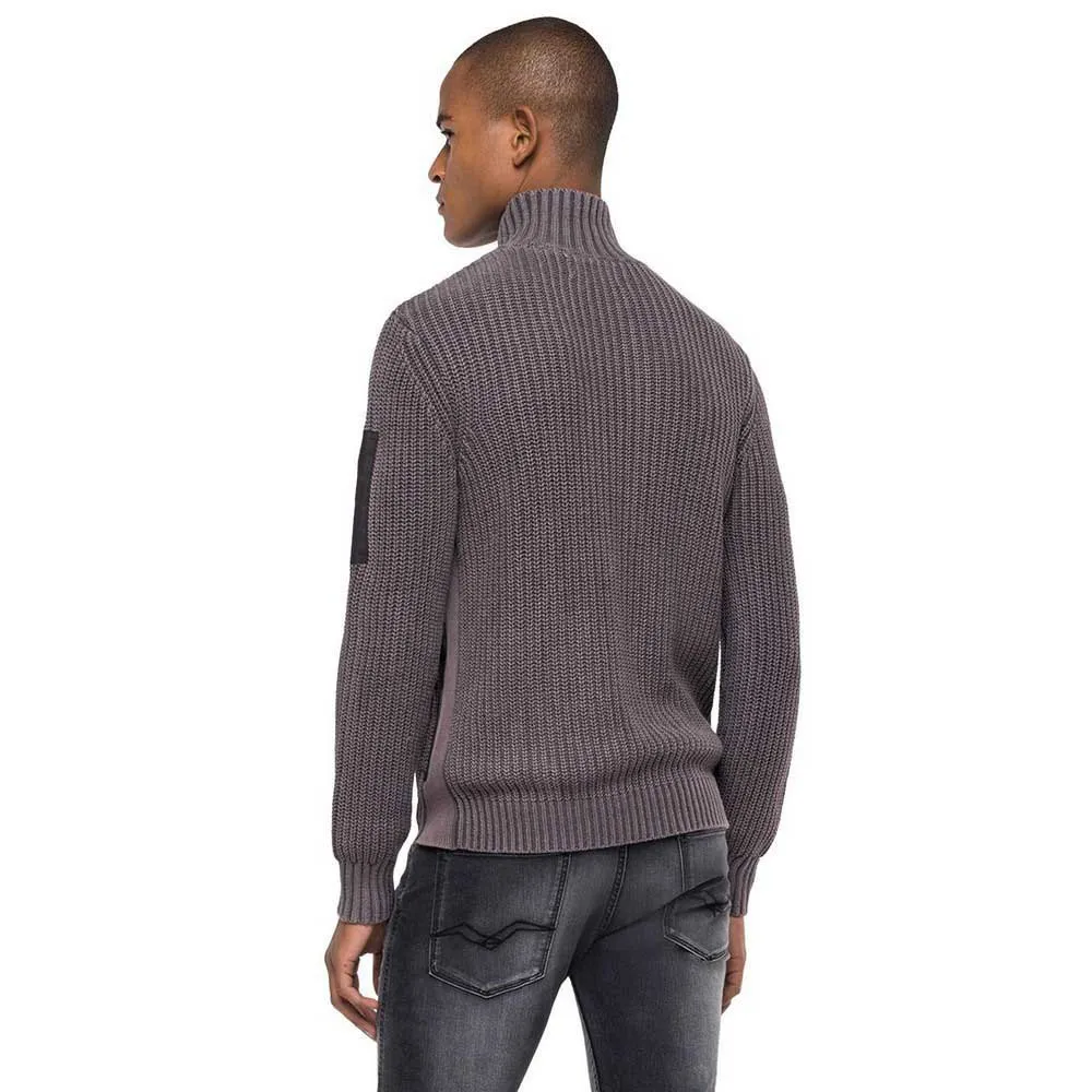 REPLAY  |Crew Neck Pullovers Wool Blended Fabrics Street Style