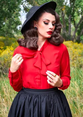 Retrolicious Helen Retro 50's Blouse Red