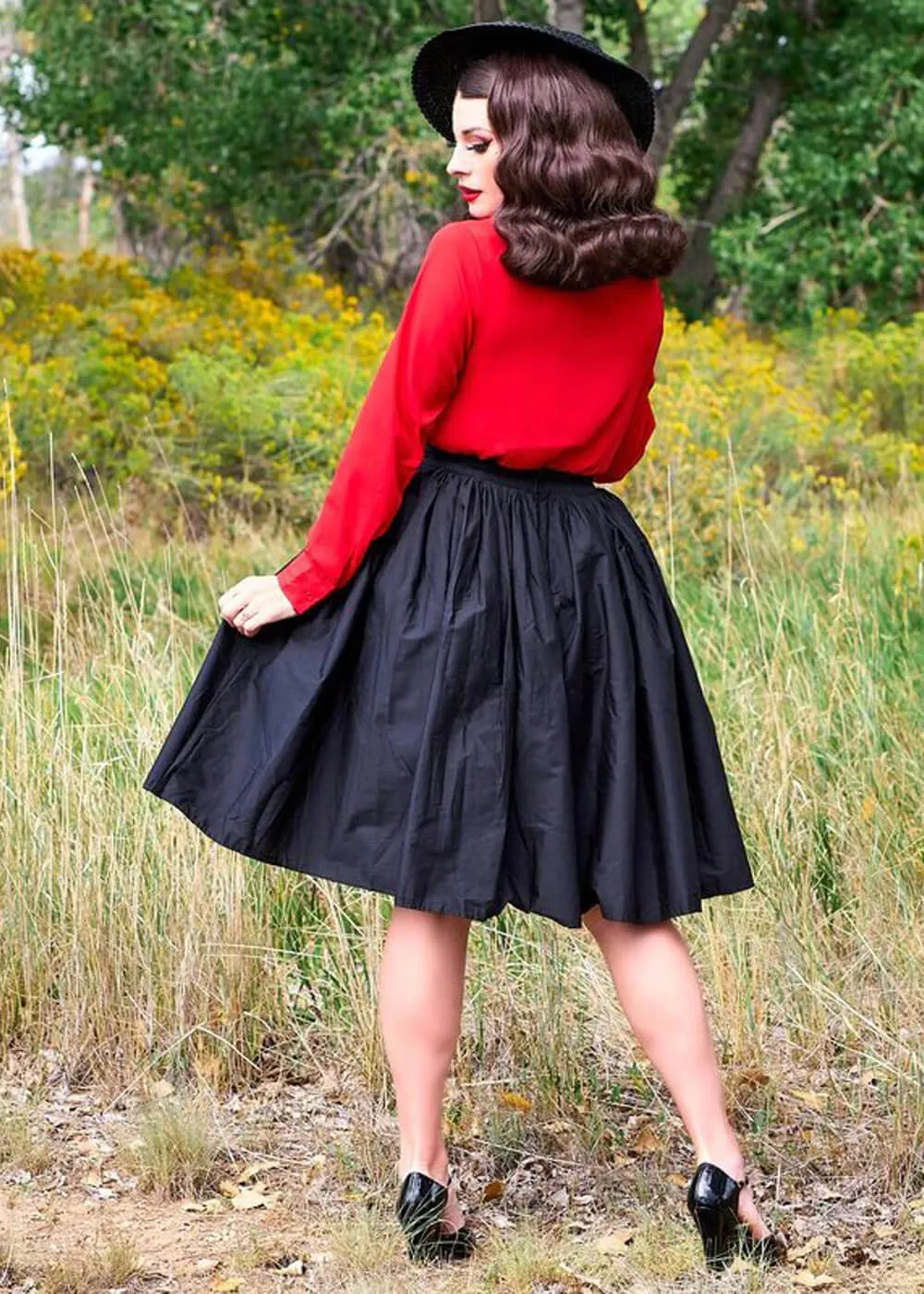 Retrolicious Helen Retro 50's Blouse Red