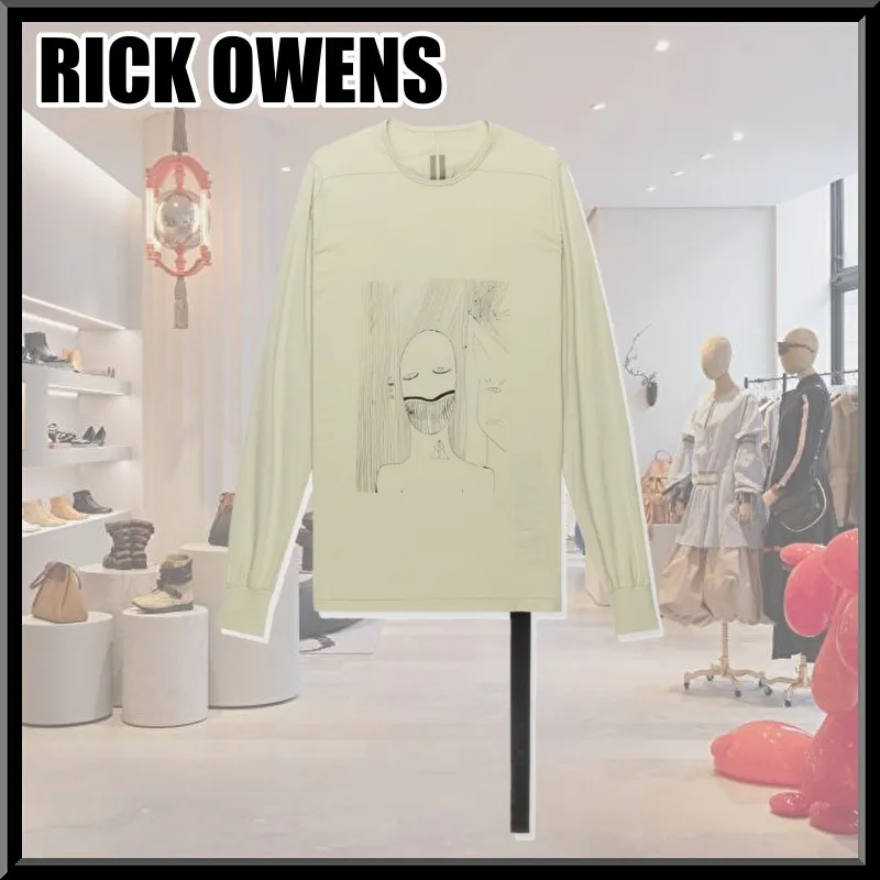 RICK OWENS  |Crew Neck Pullovers Unisex Street Style Long Sleeves