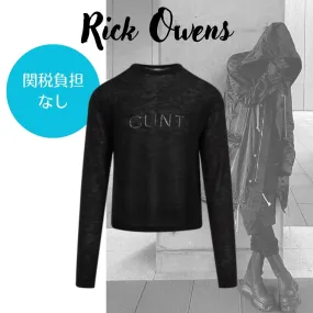 RICK OWENS  |Crew Neck Pullovers Wool Street Style Long Sleeves Plain