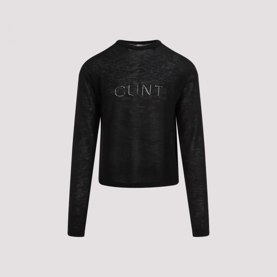 RICK OWENS  |Crew Neck Pullovers Wool Street Style Long Sleeves Plain