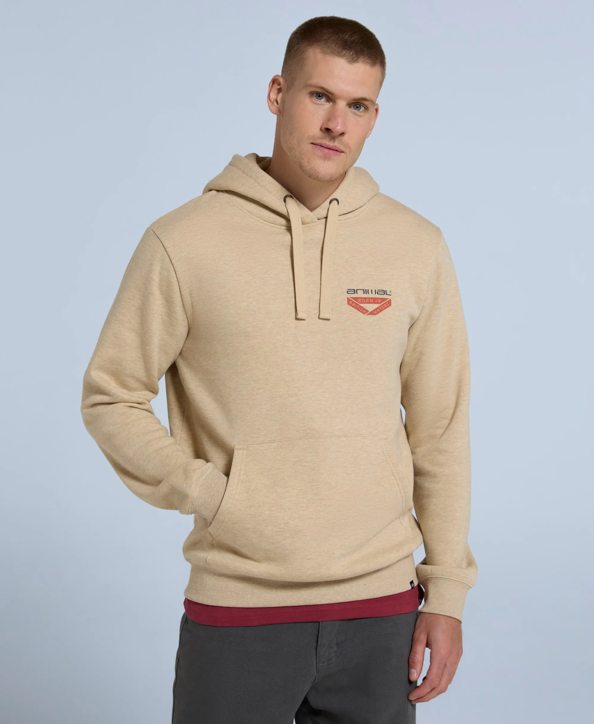 River Mens Hoodie - Beige