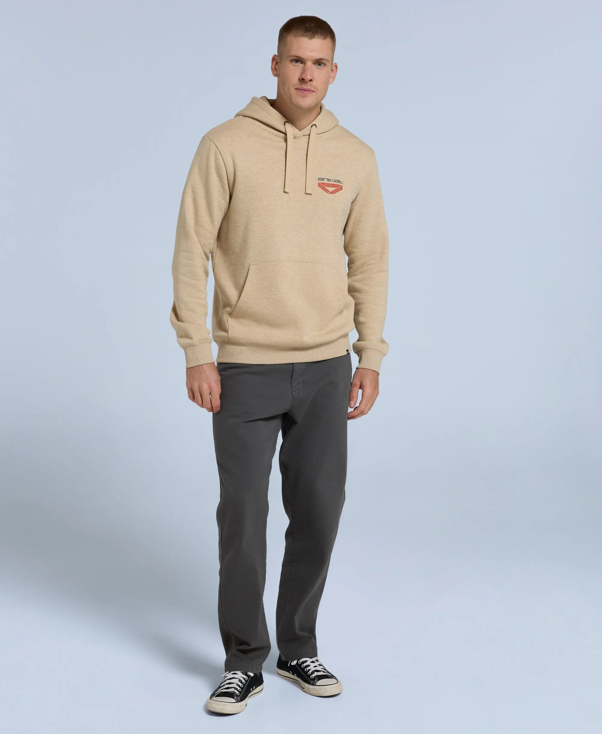 River Mens Hoodie - Beige