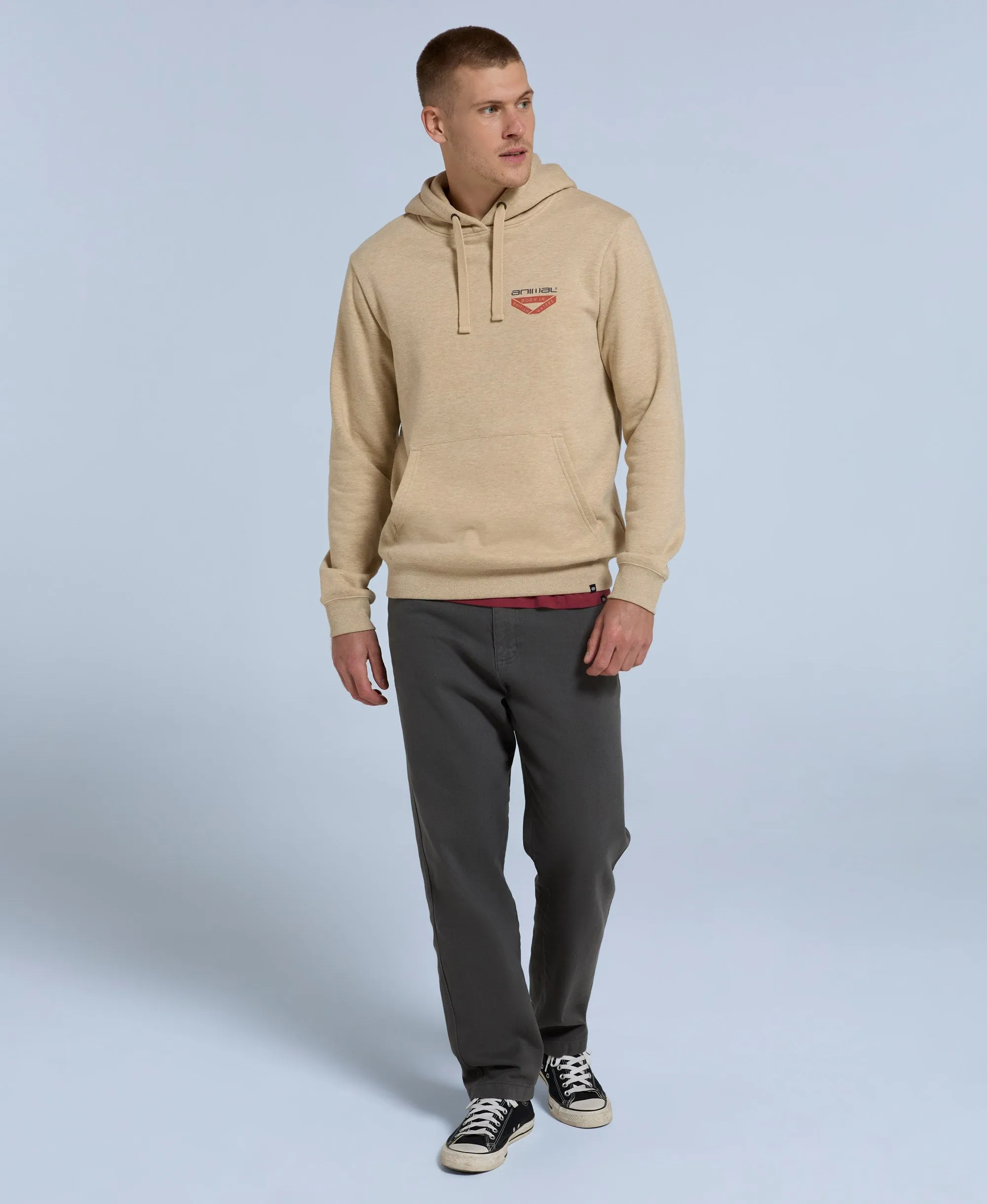 River Mens Hoodie - Beige