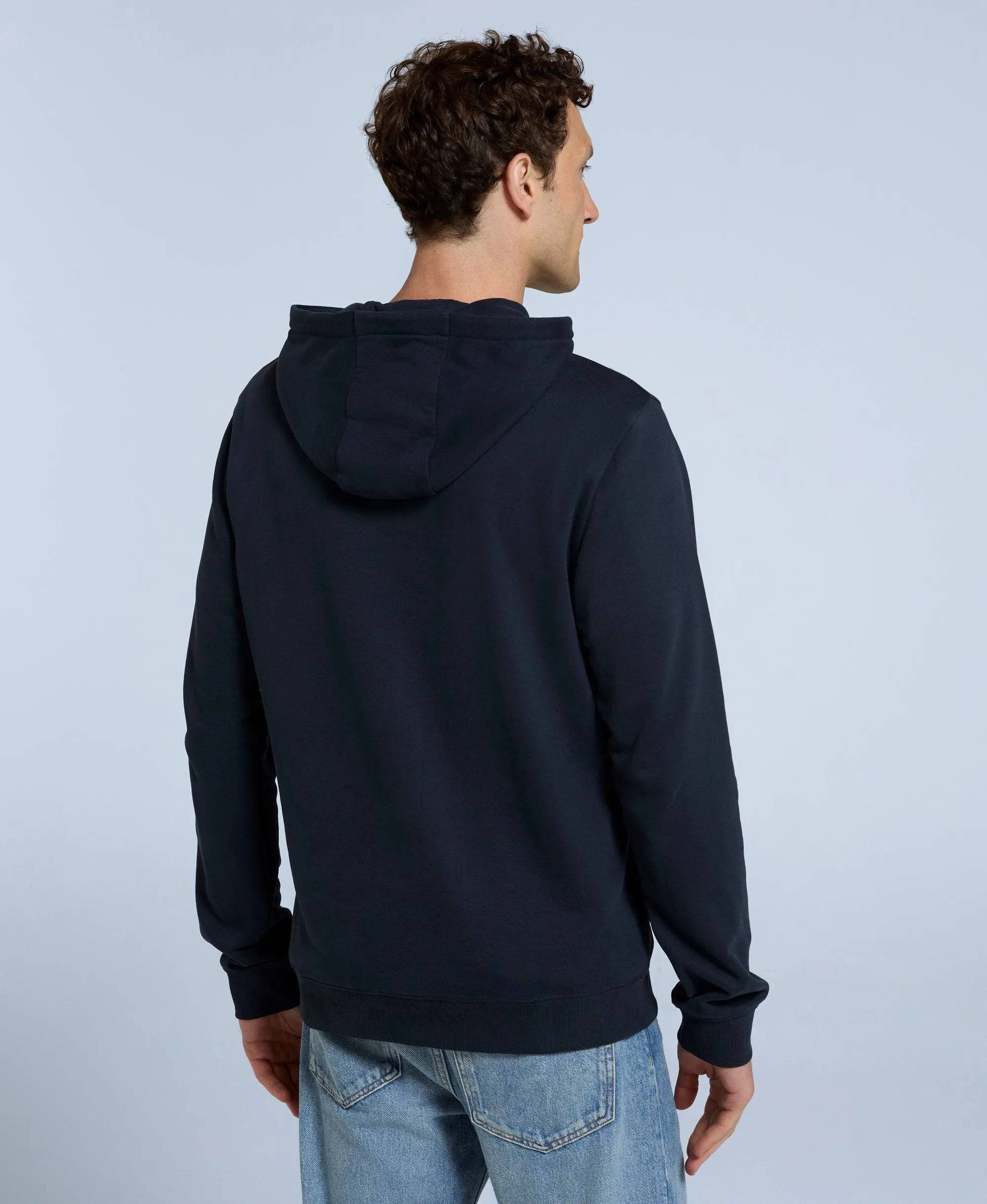 River Mens Hoodie - Dark Blue