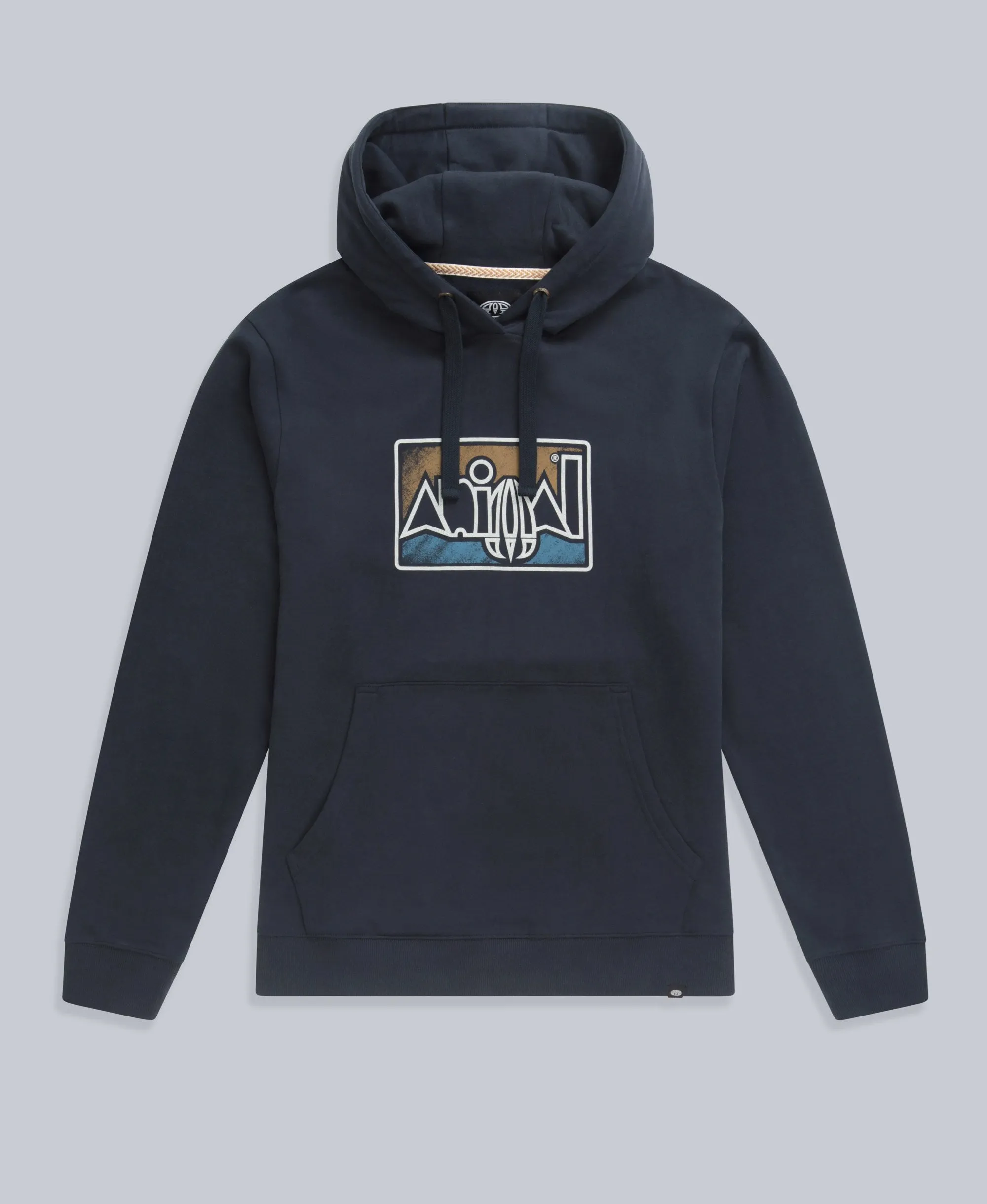 River Mens Hoodie - Dark Blue