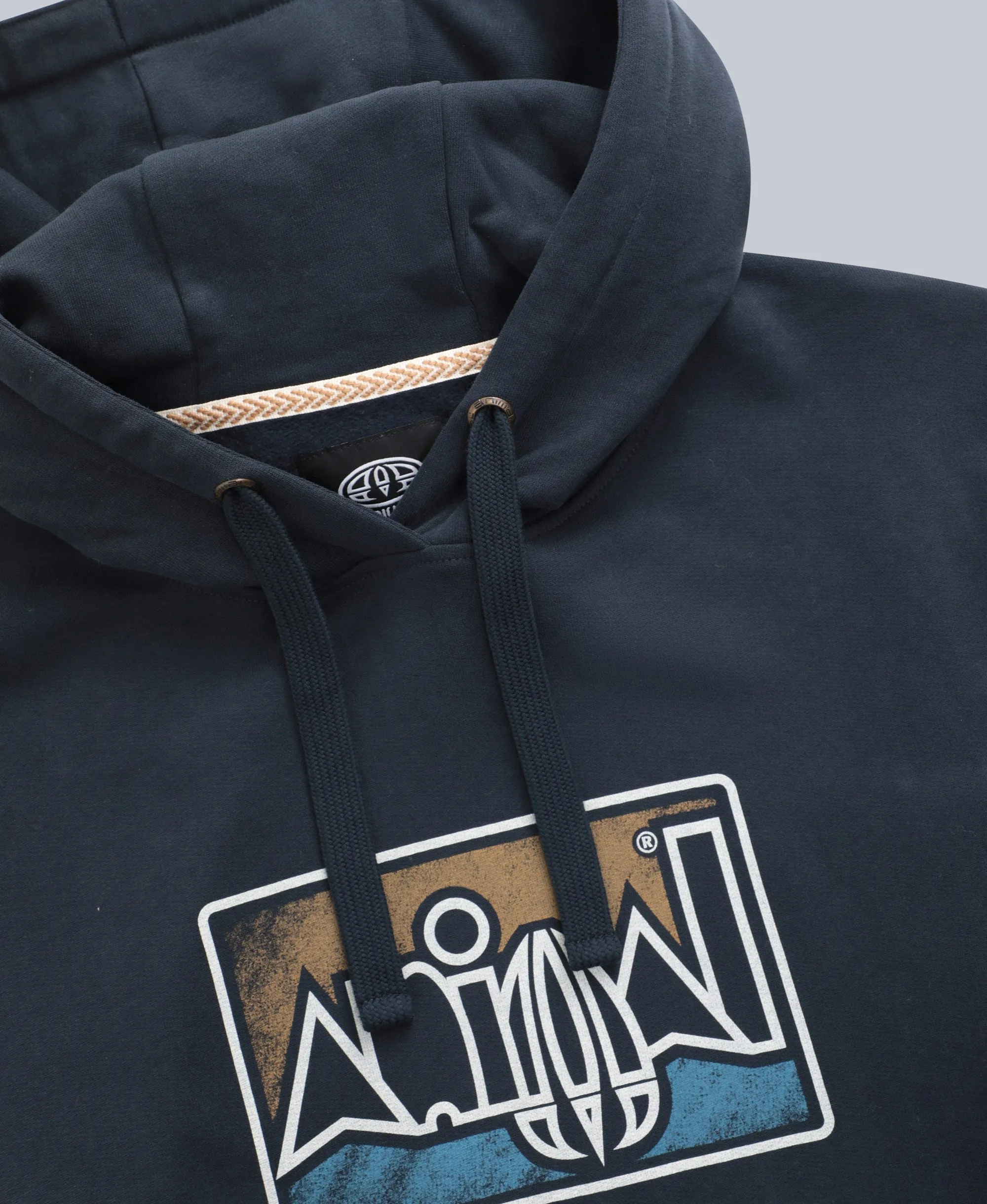 River Mens Hoodie - Dark Blue