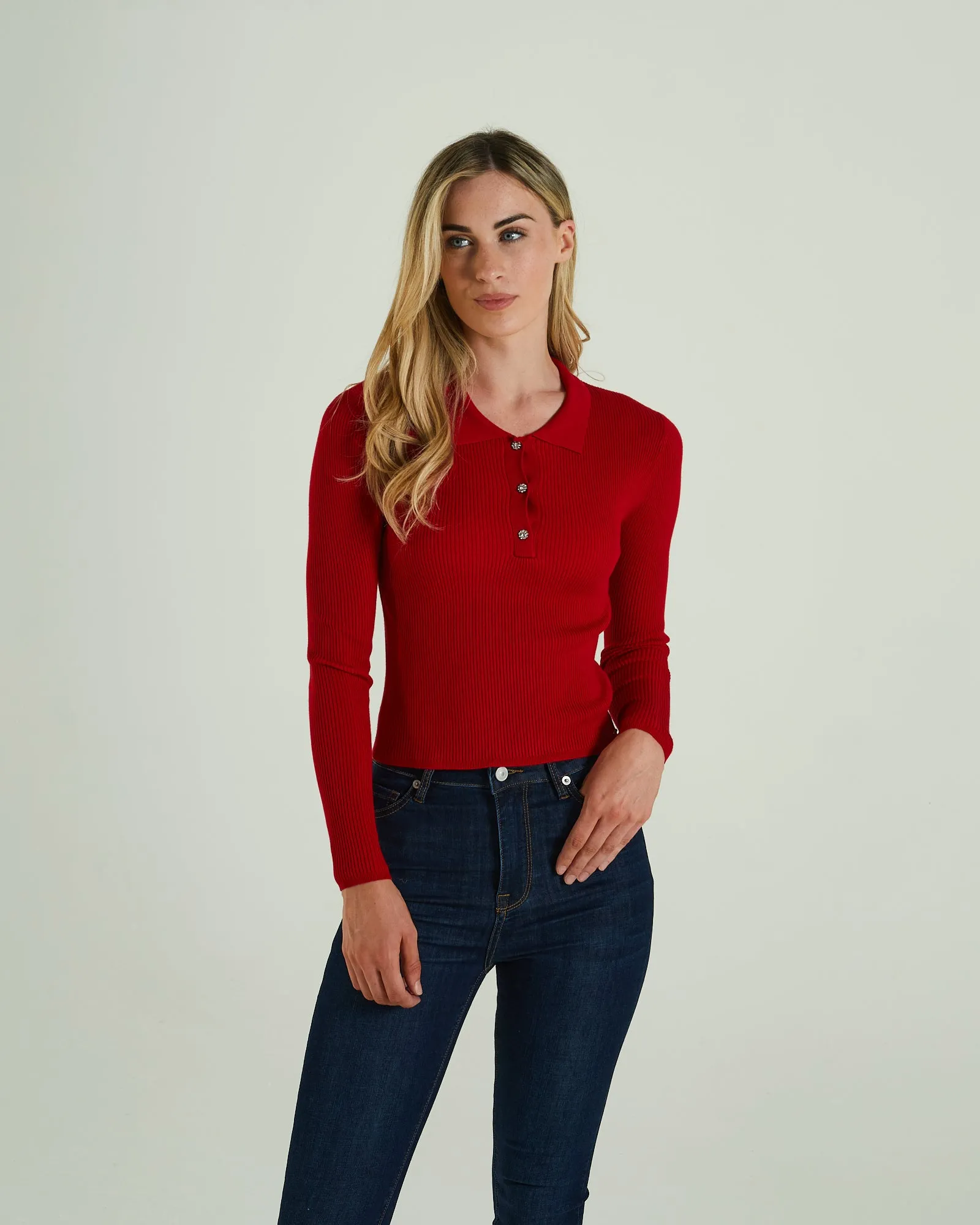 Roslyn Knit Tango Red