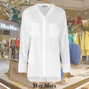 S Max Mara  |Casual Style Unisex Long Sleeves Plain Cotton Medium Long