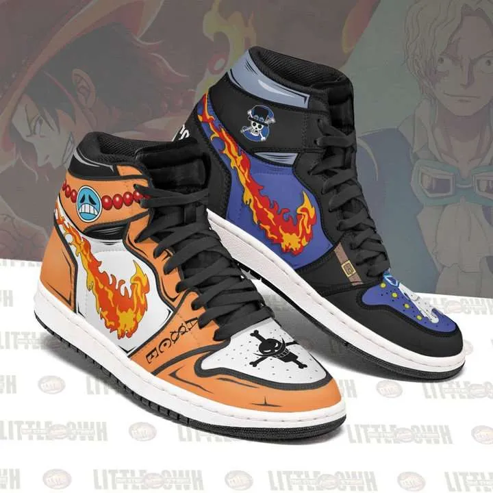 Sabo x Portgas D Ace Anime Shoes One Piece JD1 Boot Sneakers