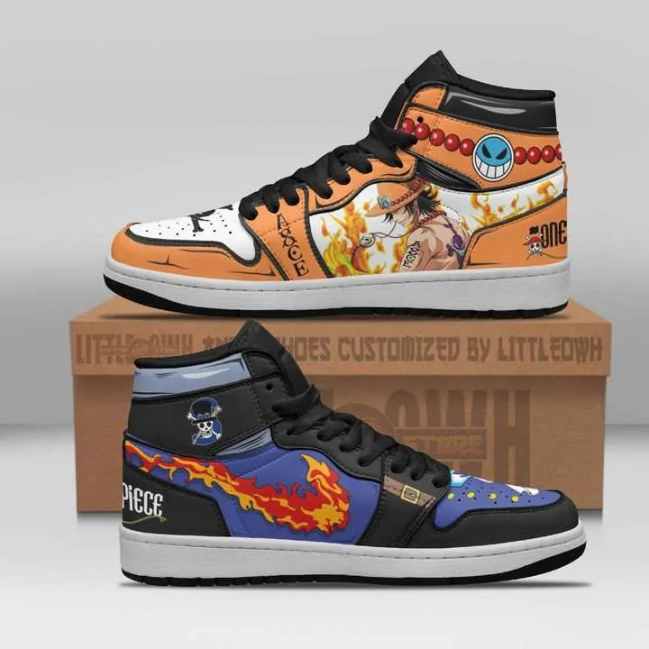 Sabo x Portgas D Ace Anime Shoes One Piece JD1 Boot Sneakers