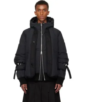 Sacai Black Ripstop Down Jacket