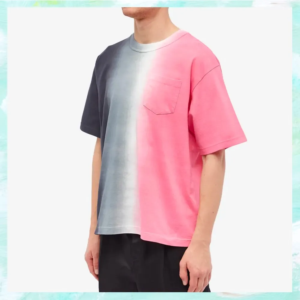 sacai  |Crew Neck Pullovers Unisex Street Style Tie-dye Cotton