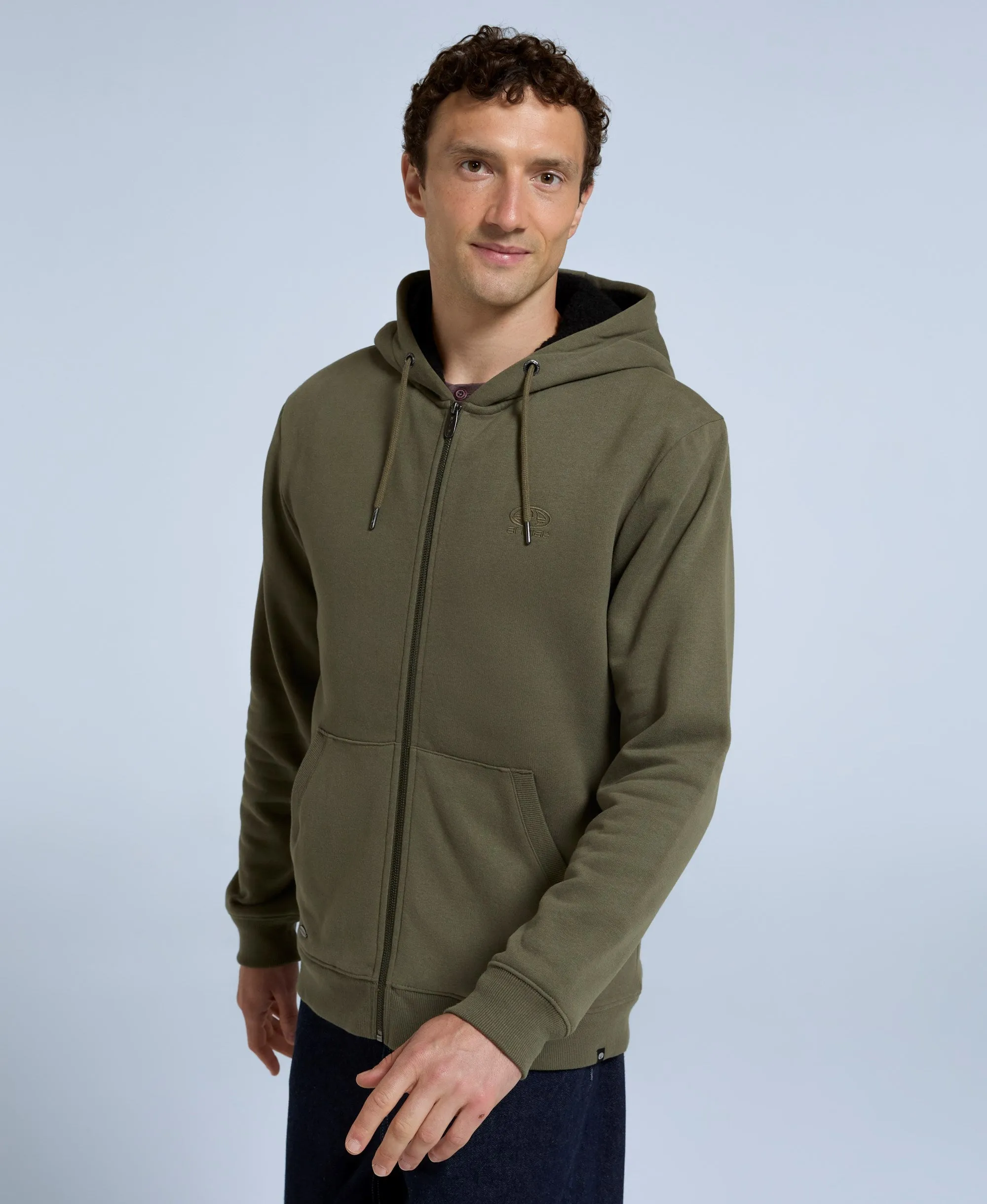 Samuel Mens Hoodie - Dark Khaki