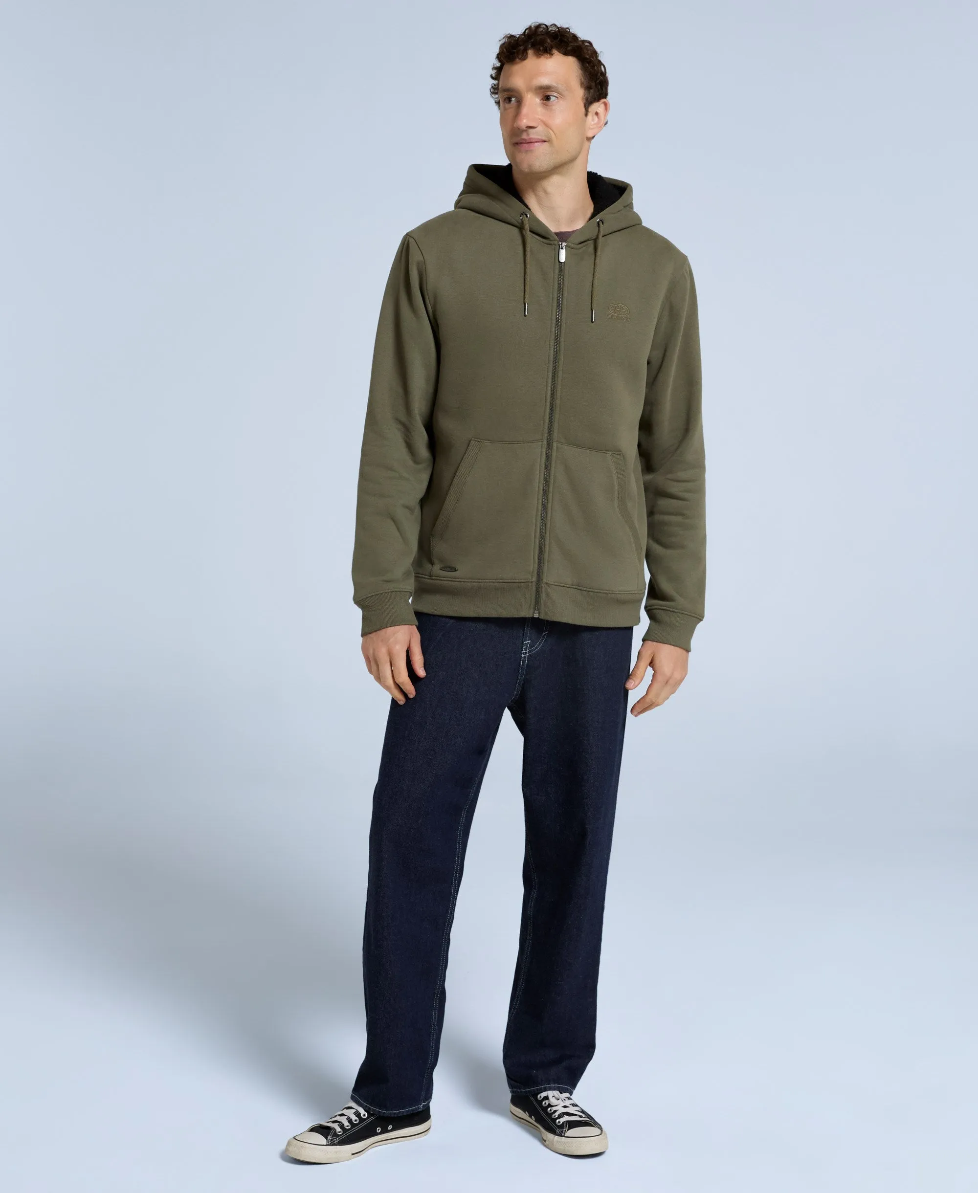 Samuel Mens Hoodie - Dark Khaki