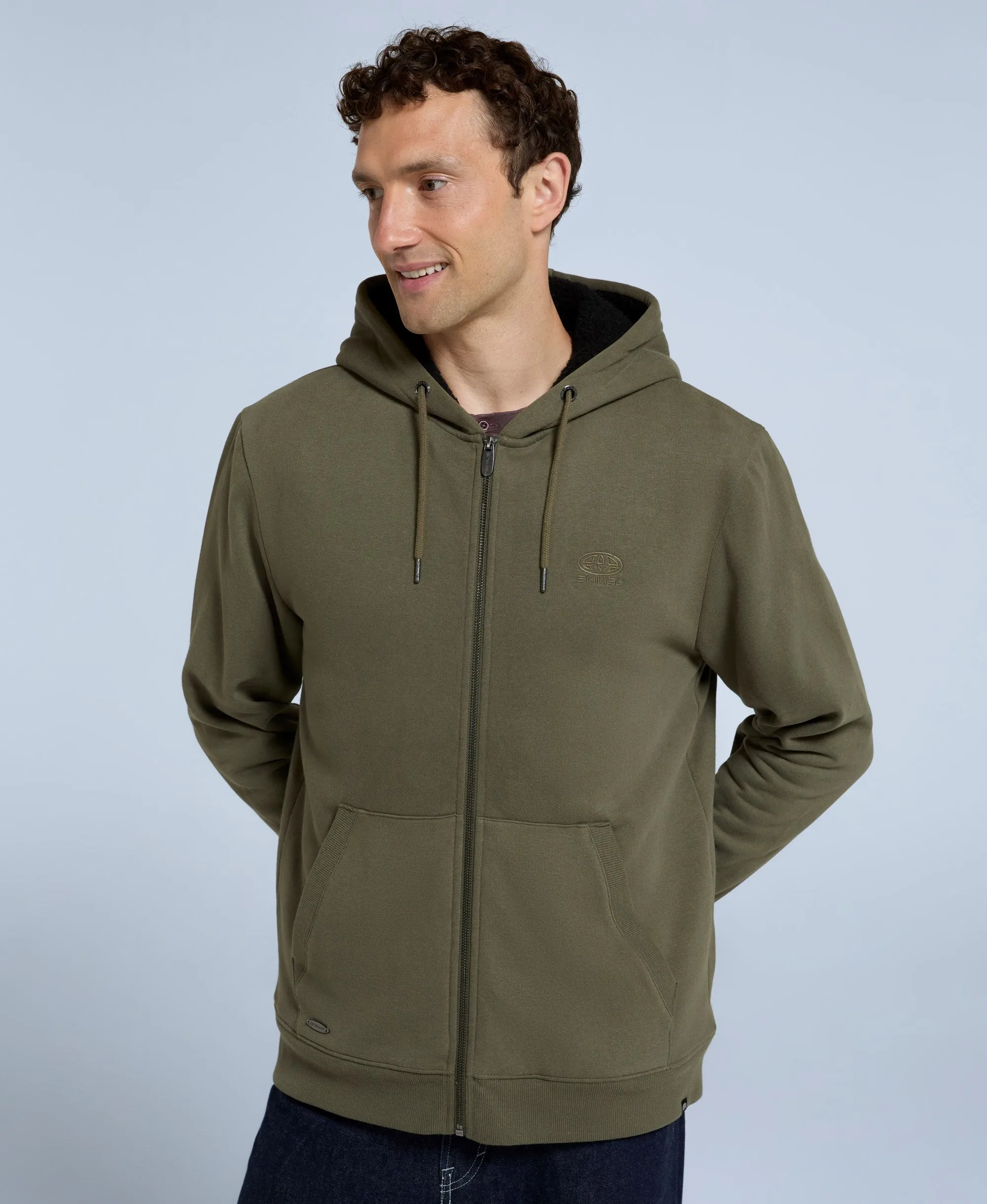 Samuel Mens Hoodie - Dark Khaki