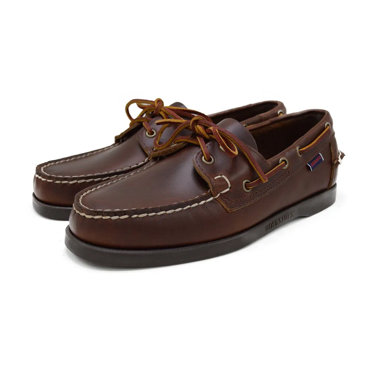 Sebago Docksides Portland Brown Oiled Waxed Shoes