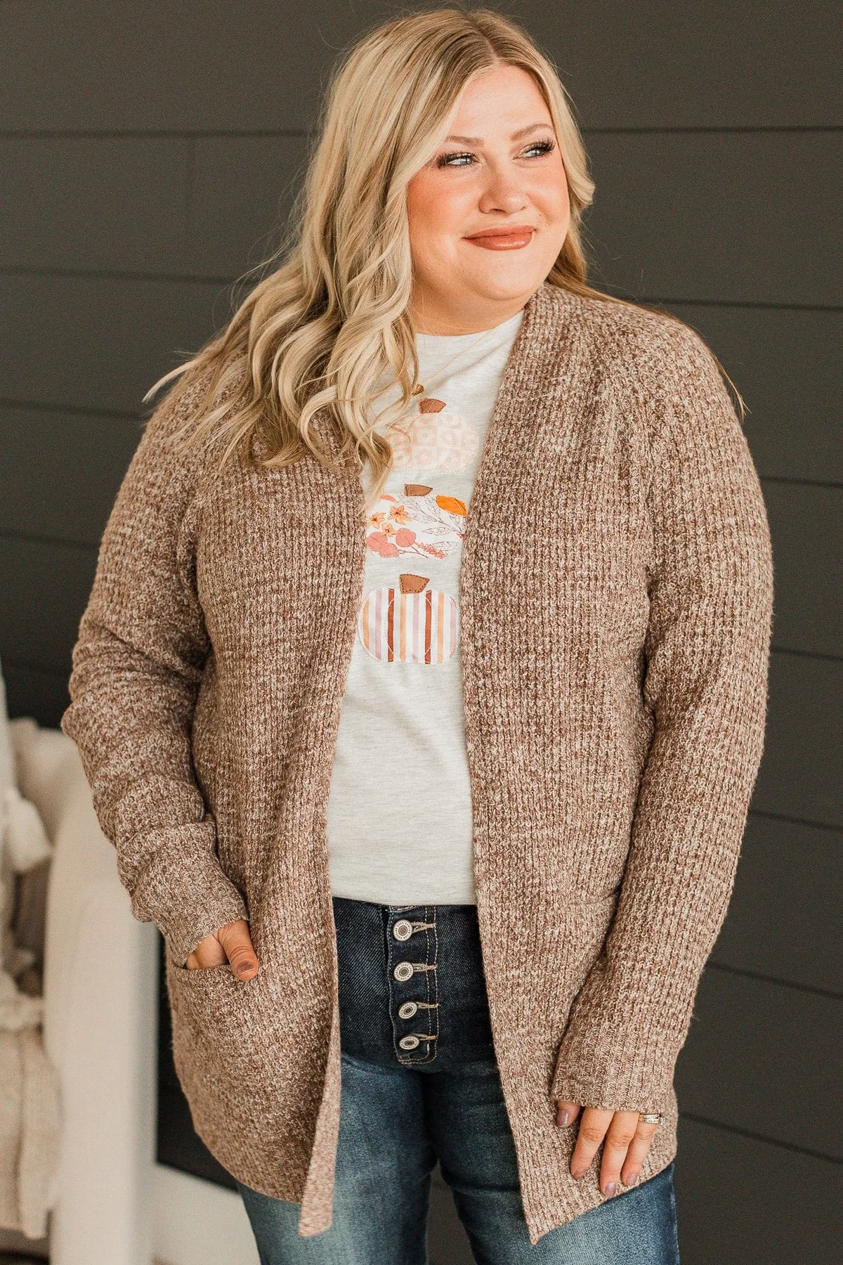 Shared With You Knit Cardigan- Mocha