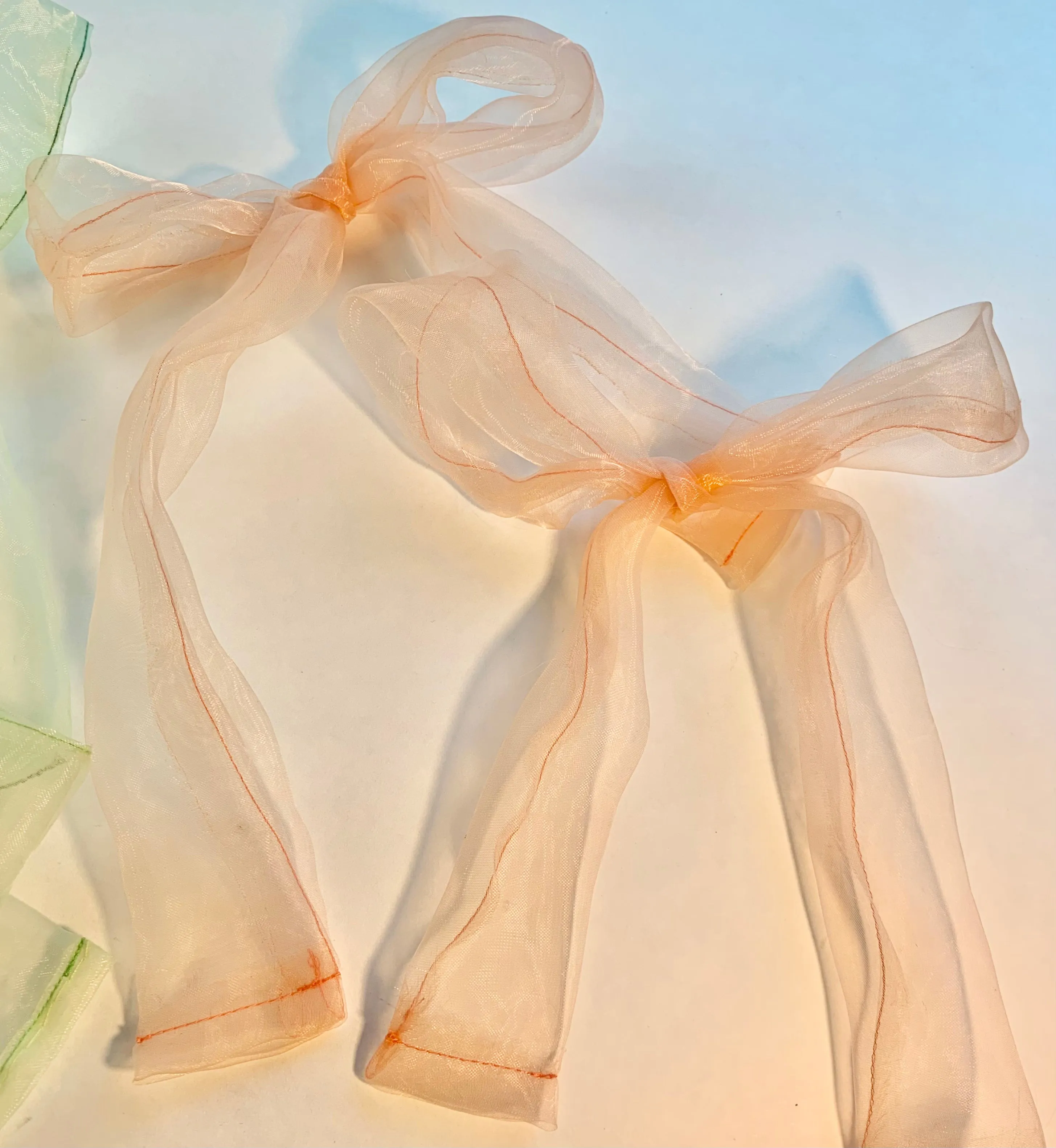 Sheer bow hair accessory