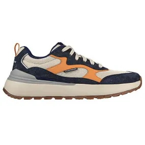 SKECHERS Men's Heminger Odello Running Shoe (Navy/Tan)