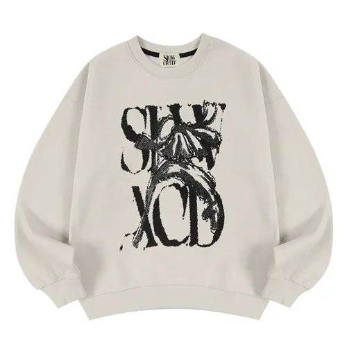 SLOW ACID  |Unisex Street Style Long Sleeves Logo Sweatshirts