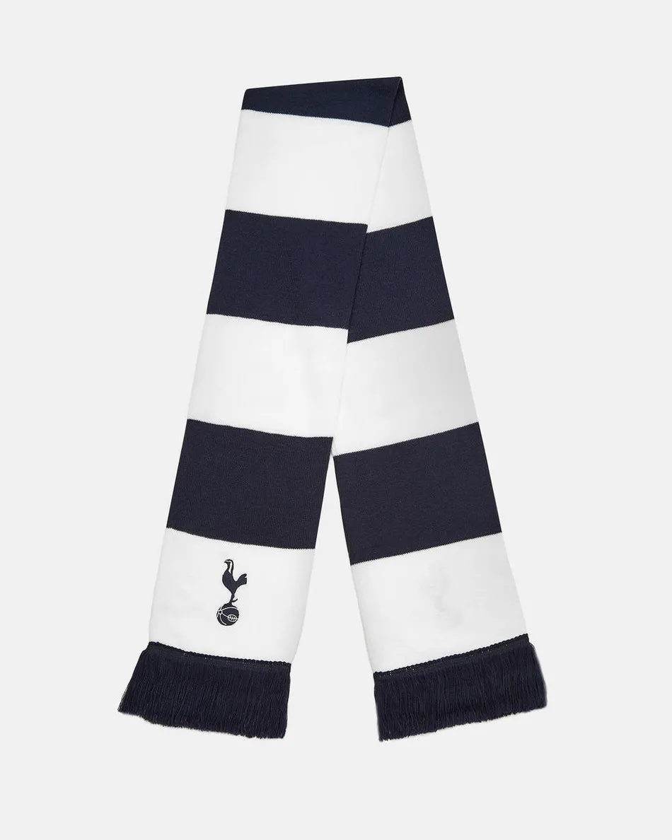 Spurs Adults Navy and White Bar Scarf