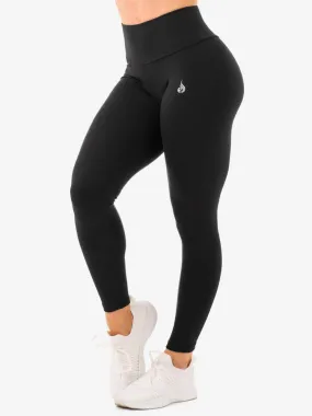 STAPLES HIGH WAISTED LEGGINGS - BLACK