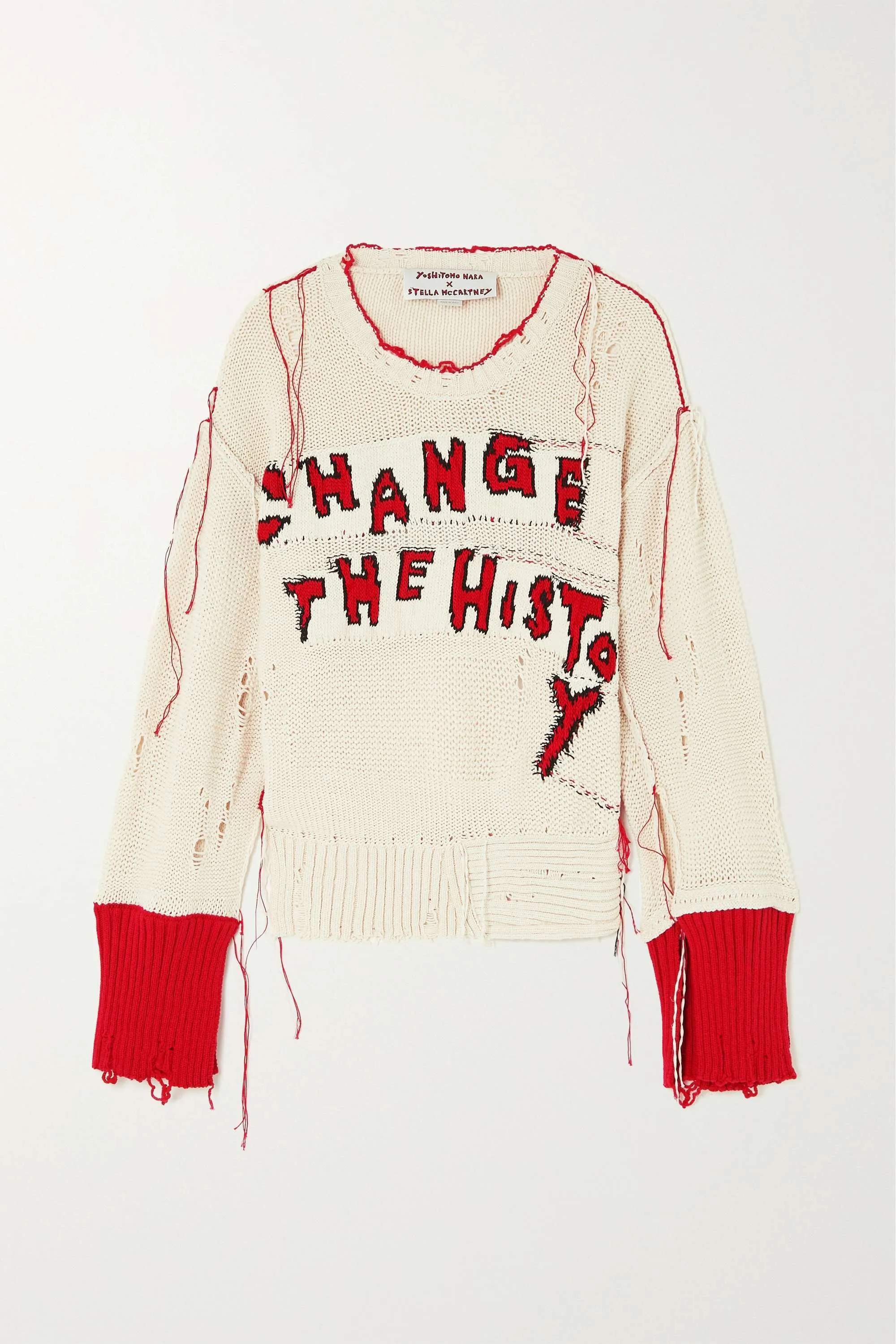 Stella McCartney  |Crew Neck Casual Style Long Sleeves Cotton