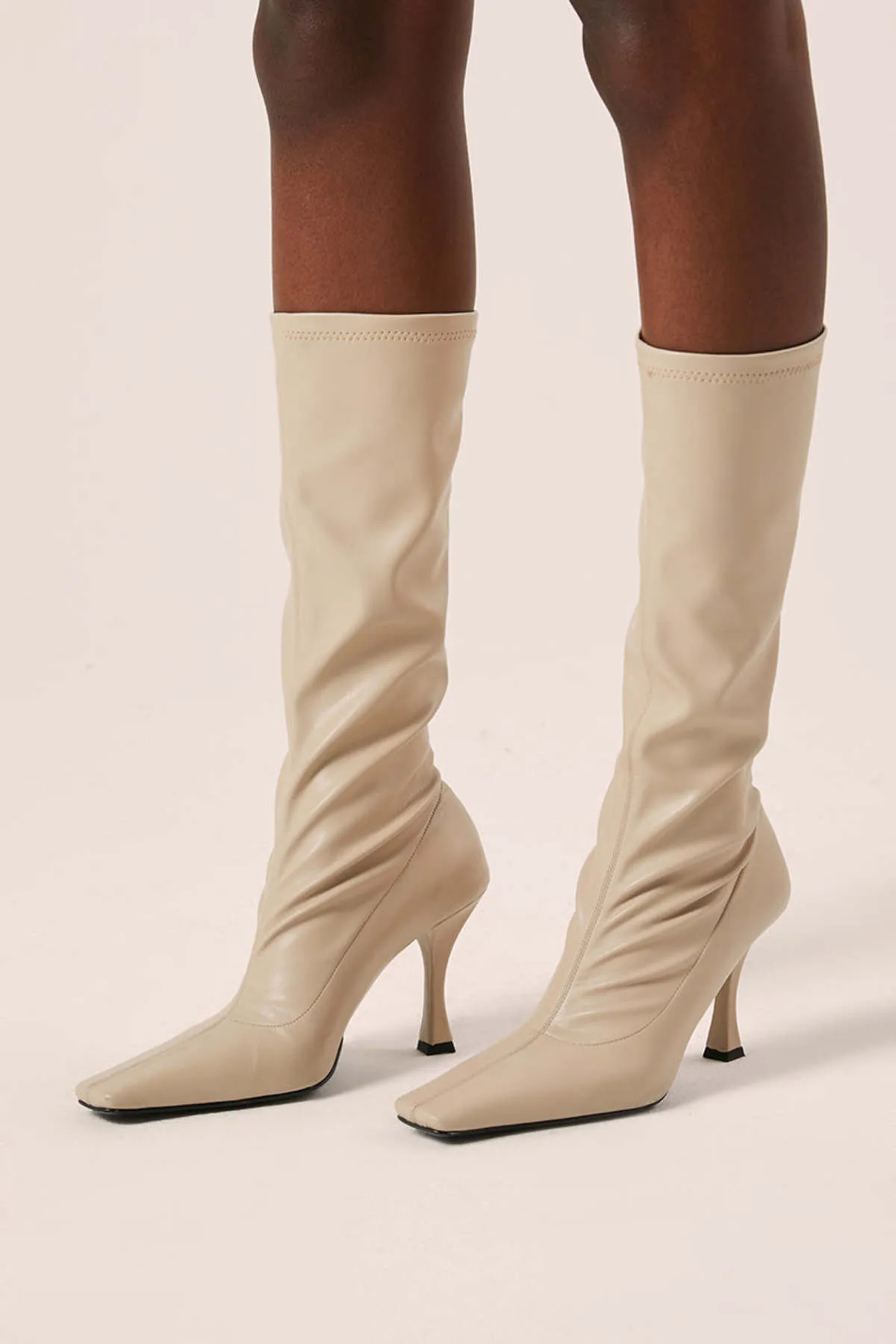 Stretch boots - Ecru 