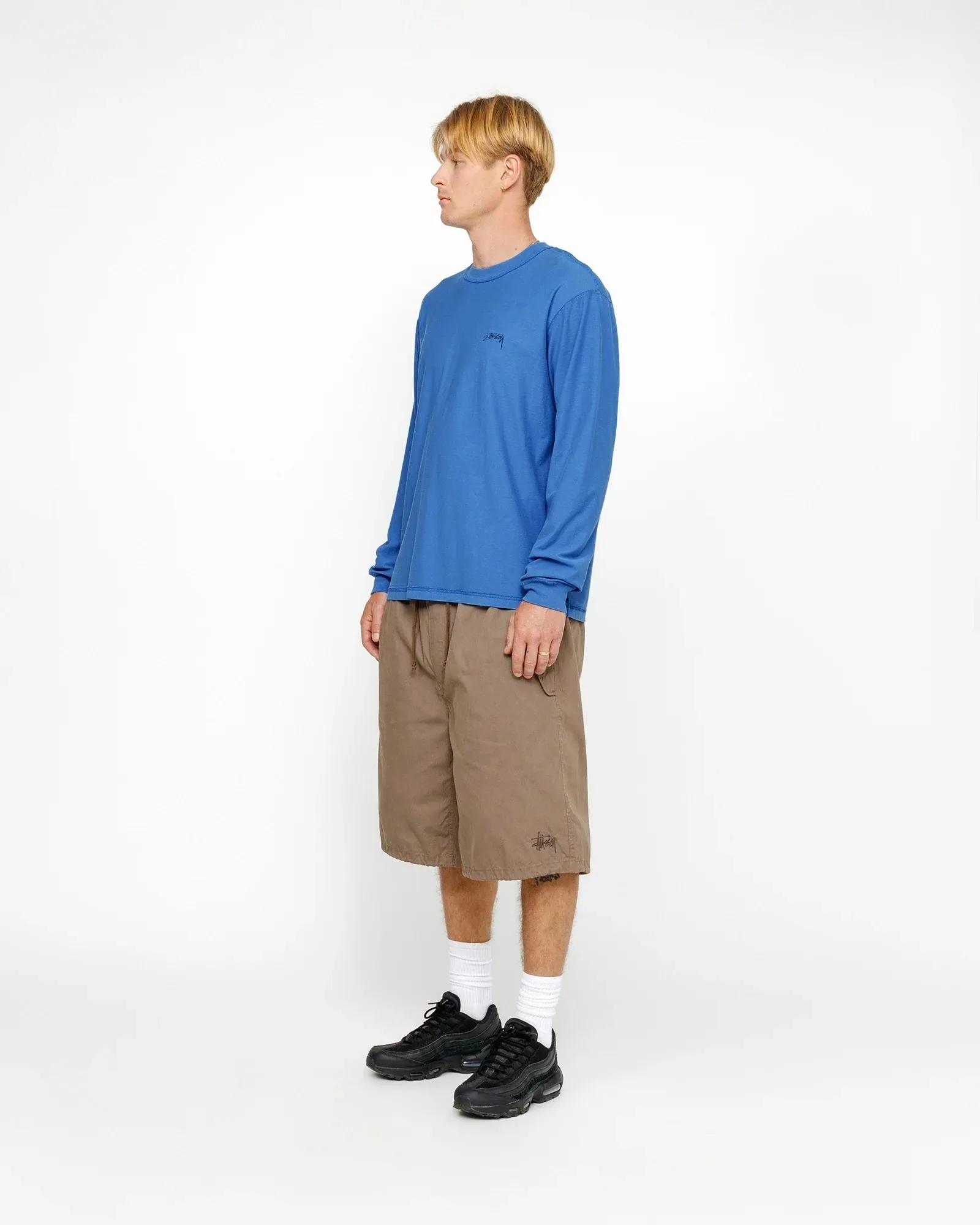 STUSSY  |Crew Neck Pullovers Unisex Street Style Long Sleeves Plain