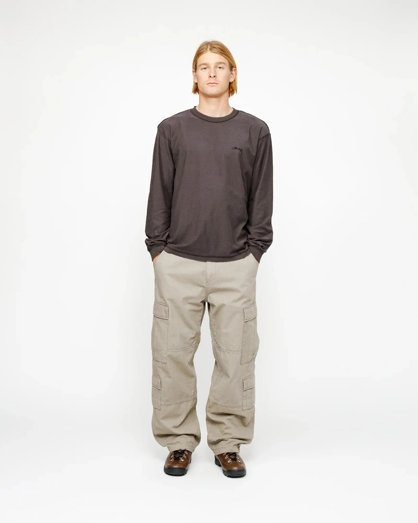 STUSSY  |Crew Neck Pullovers Unisex Street Style Long Sleeves Plain