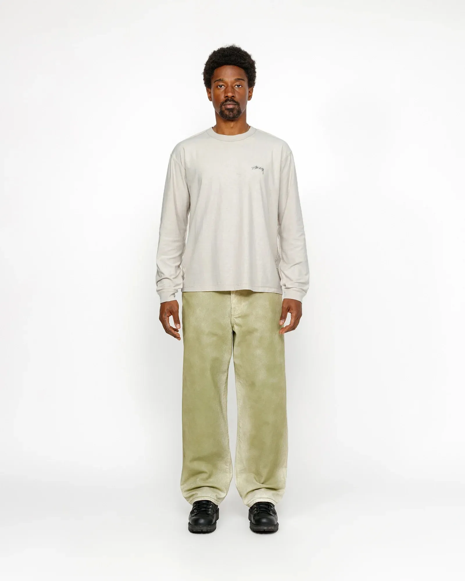 STUSSY  |Crew Neck Pullovers Unisex Street Style Long Sleeves Plain