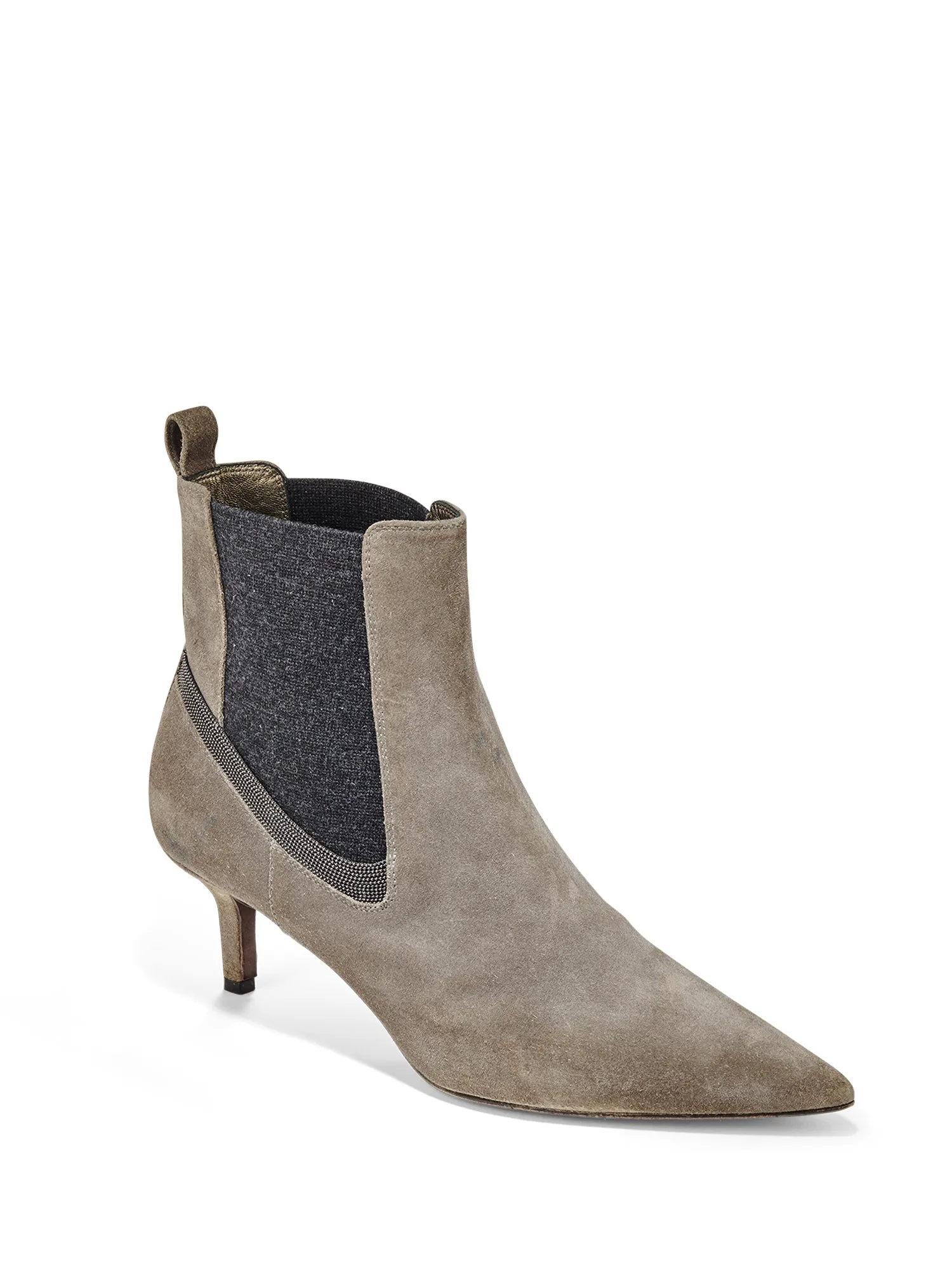 Suede Kitten Heel Boot