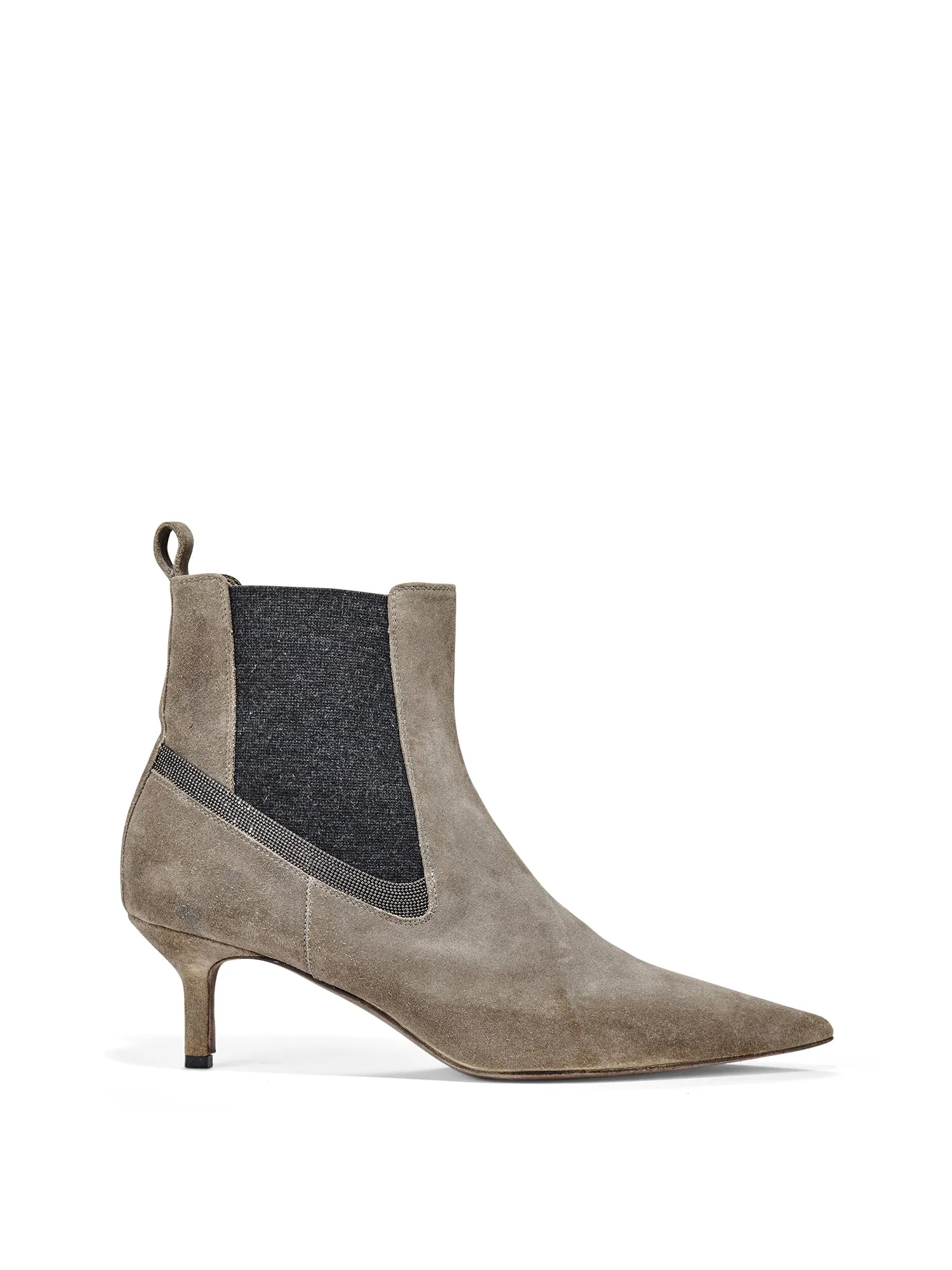 Suede Kitten Heel Boot