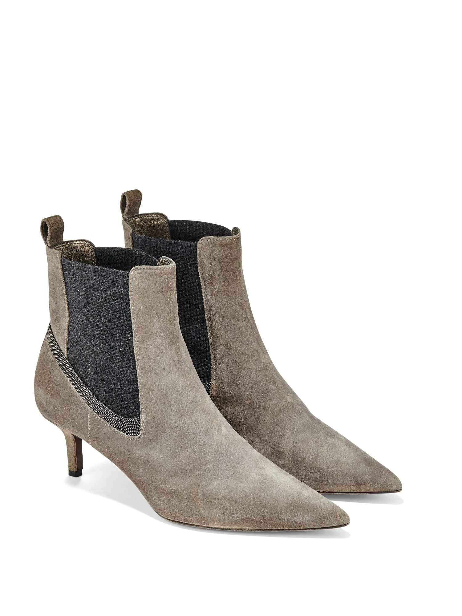 Suede Kitten Heel Boot