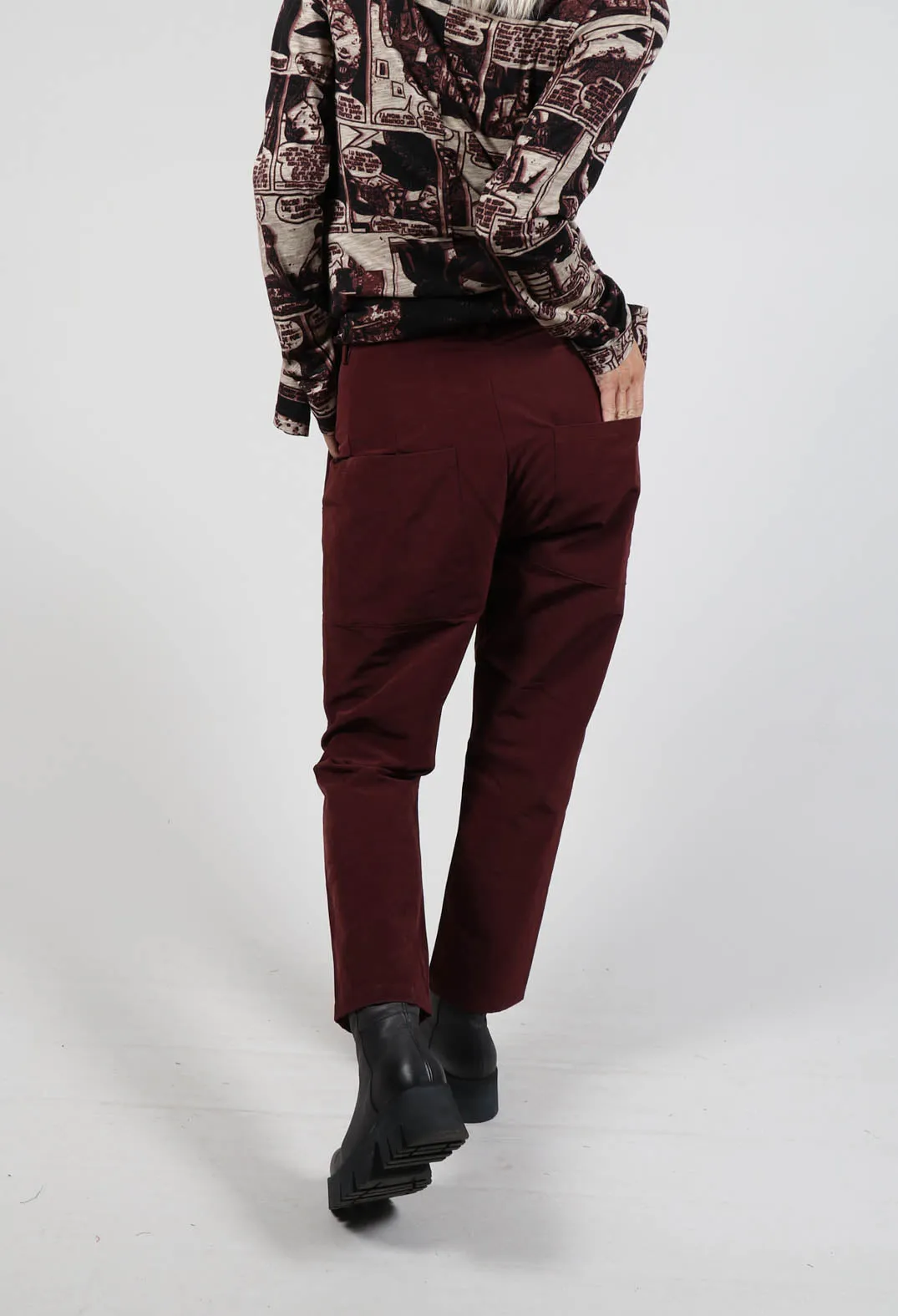 Tailored Ankle Cropped Trousers in Wood