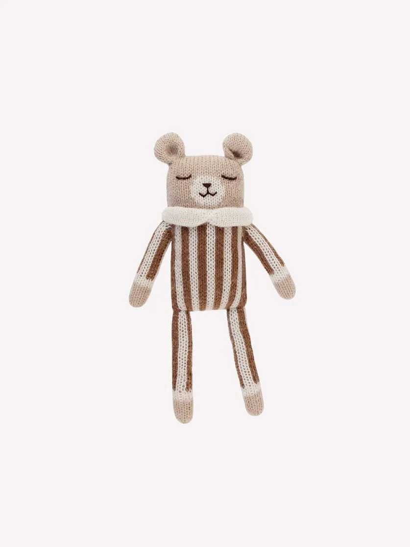 Teddy in Nut Stripe Pyjamas