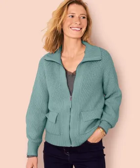 Toasty Thermal Zip Cardigan