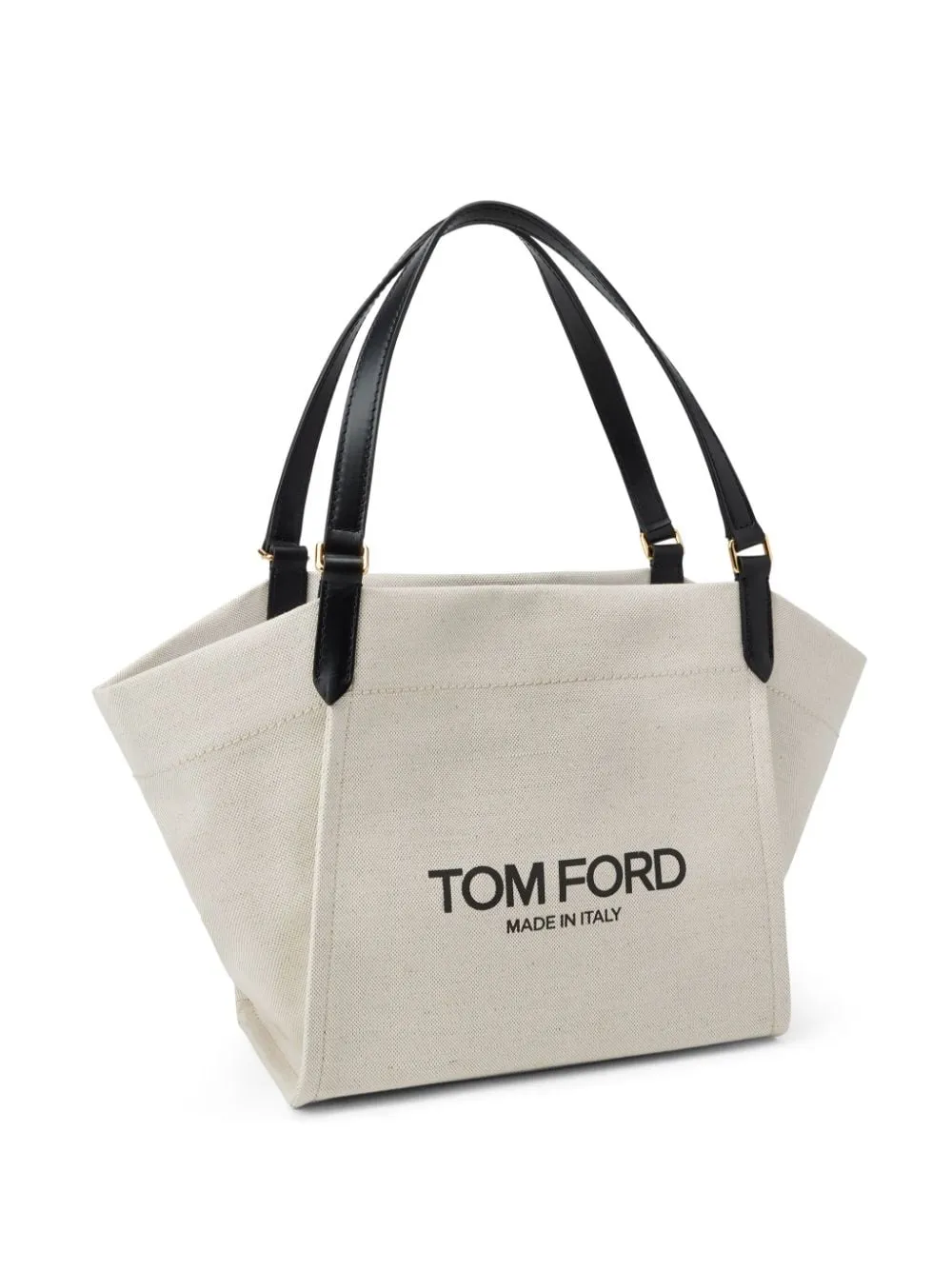 Tom Ford    Tom Ford Canvas And Leather Medium Tote Bag