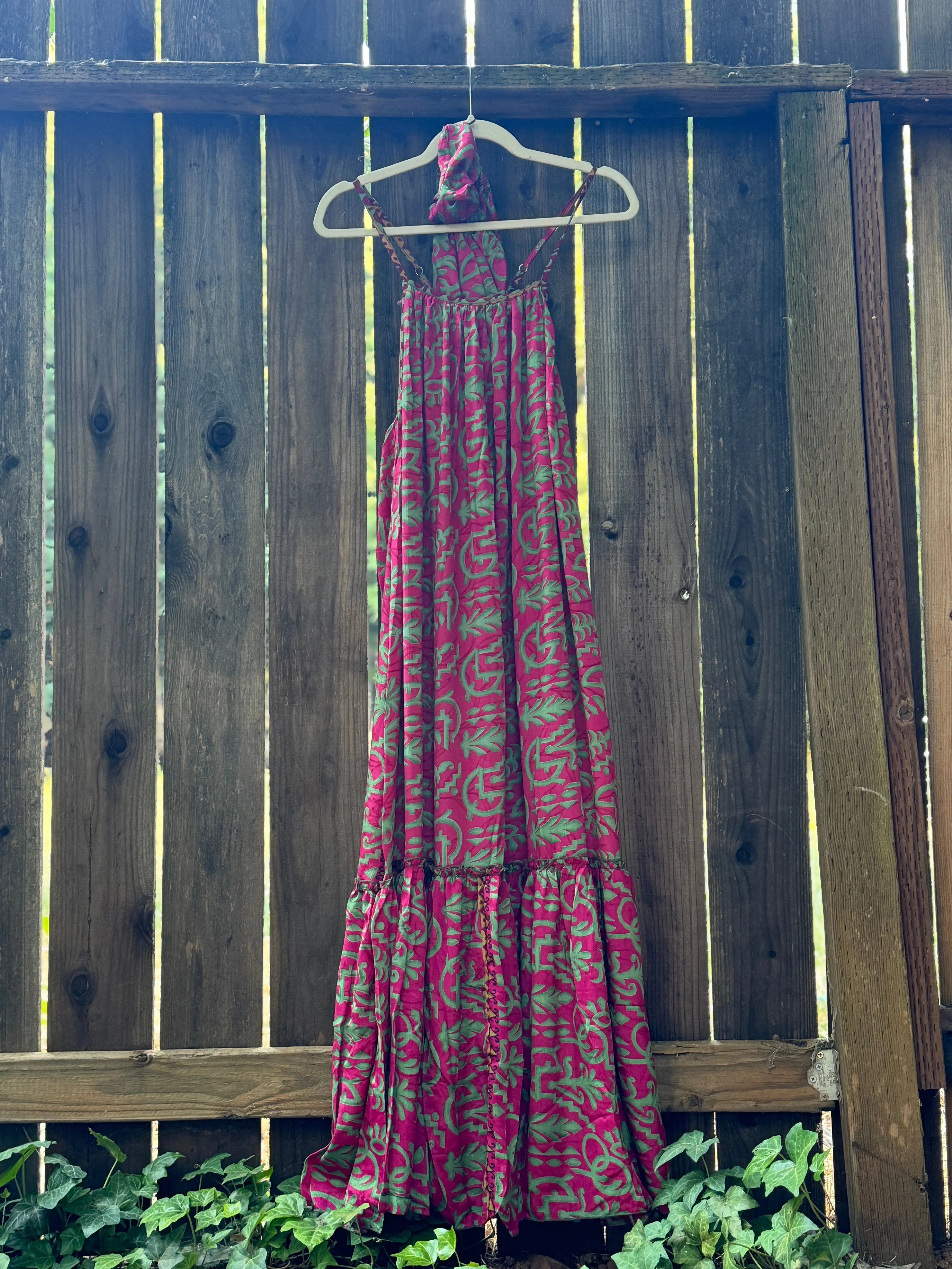 Topanga Maxi Dress - S - Hot Pink Corals