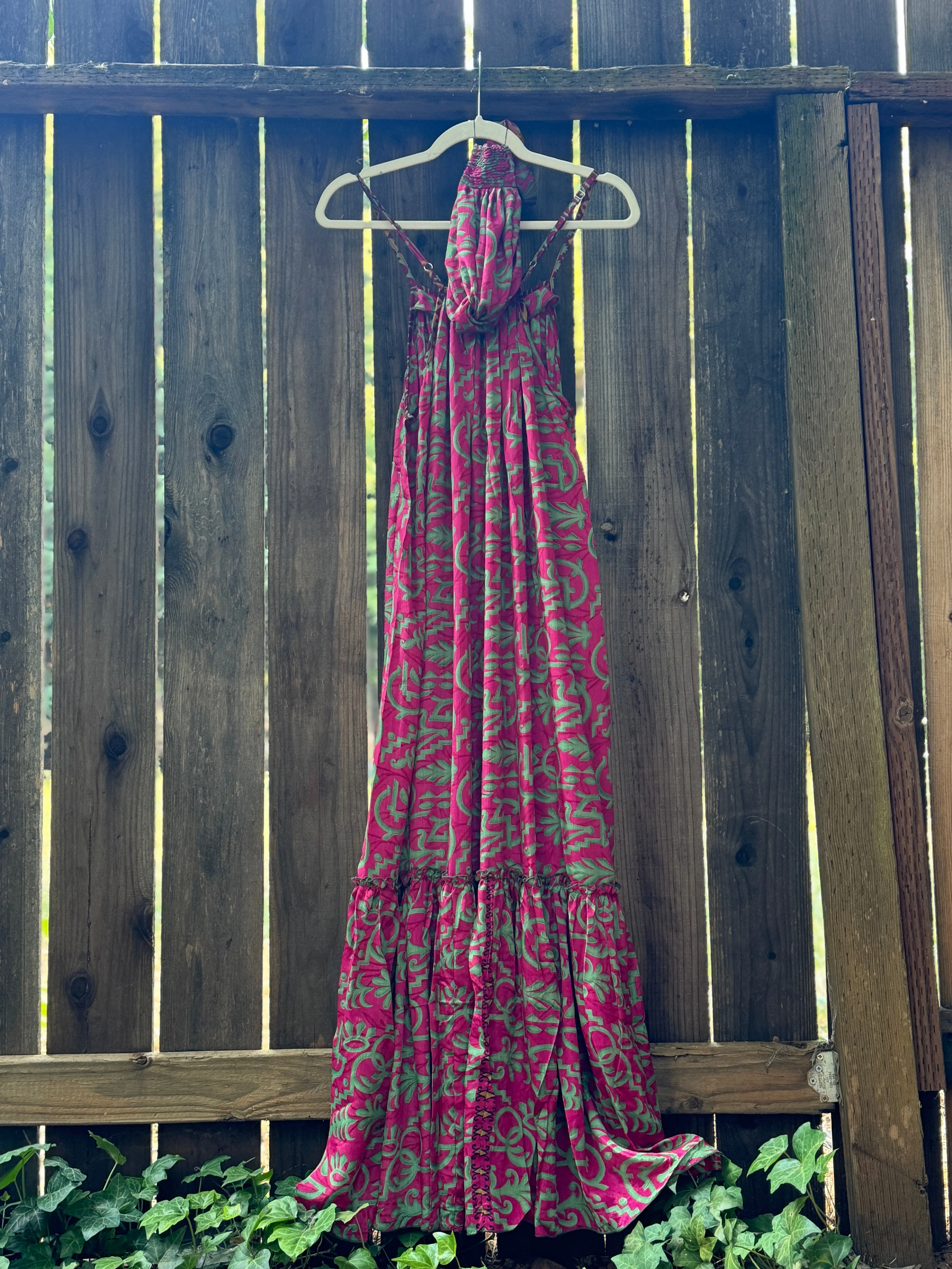 Topanga Maxi Dress - S - Hot Pink Corals