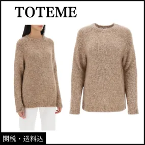 TOTEME  |Crew Neck Casual Style Wool Rib Long Sleeves Plain