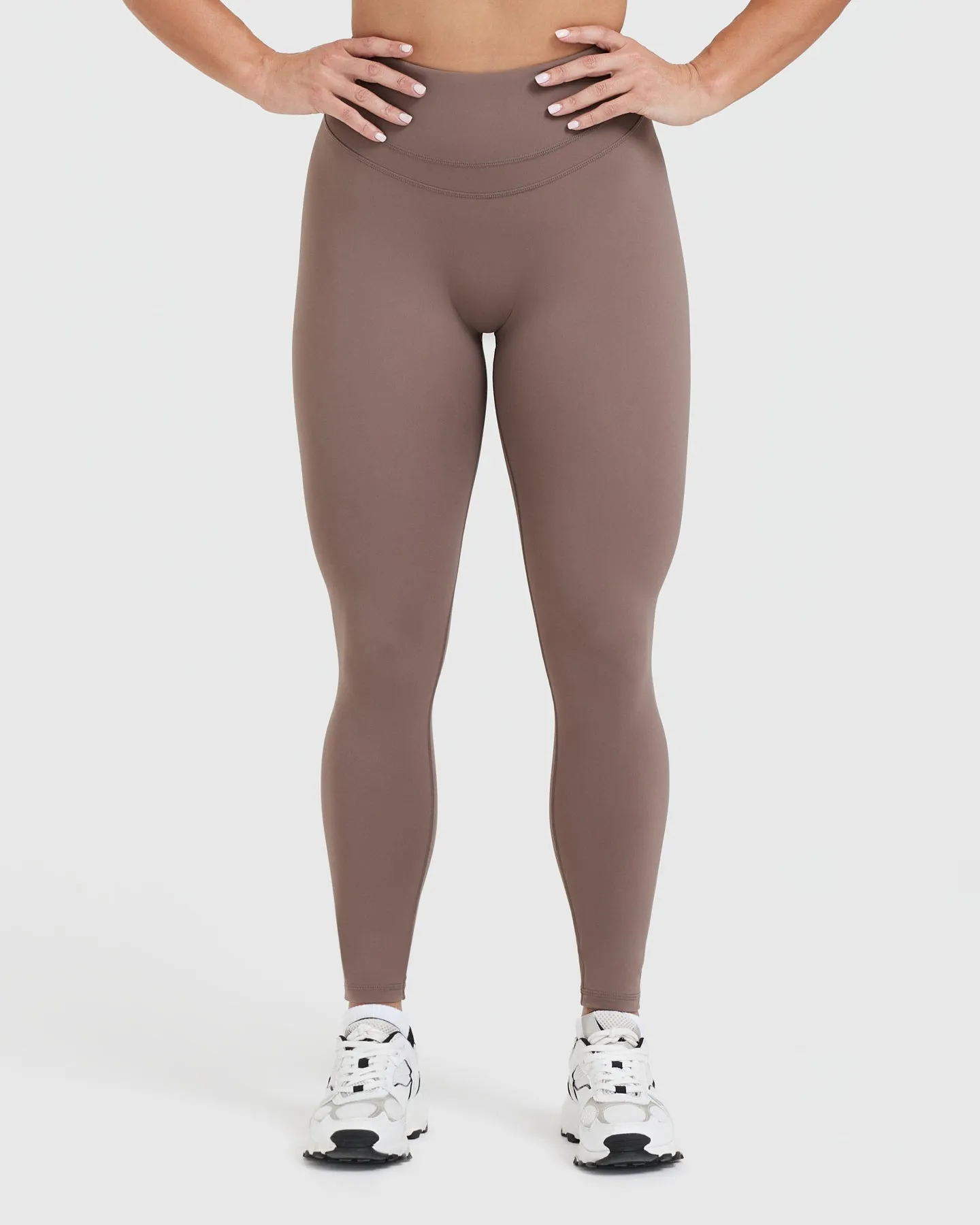 Unified High Waisted Leggings | Cool Brown