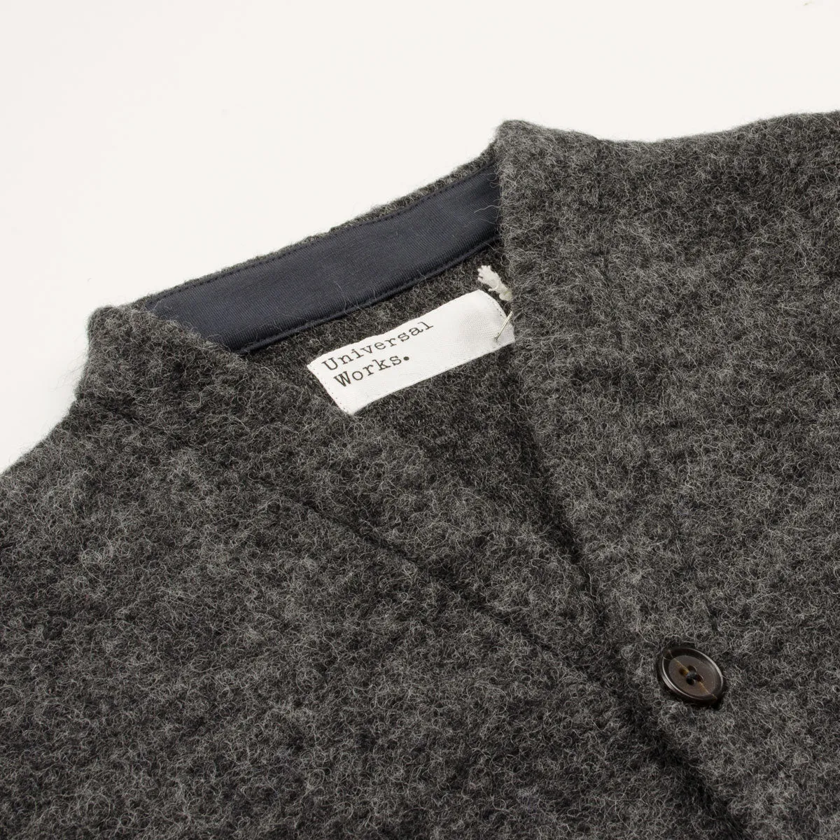 Universal Works - Cardigan Wool Fleece - Charcoal