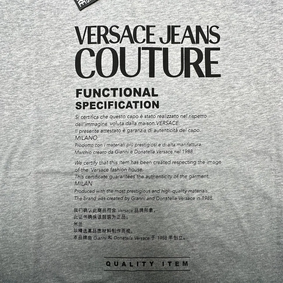 VERSACE JEANS  |Unisex Street Style U-Neck Cotton Short Sleeves