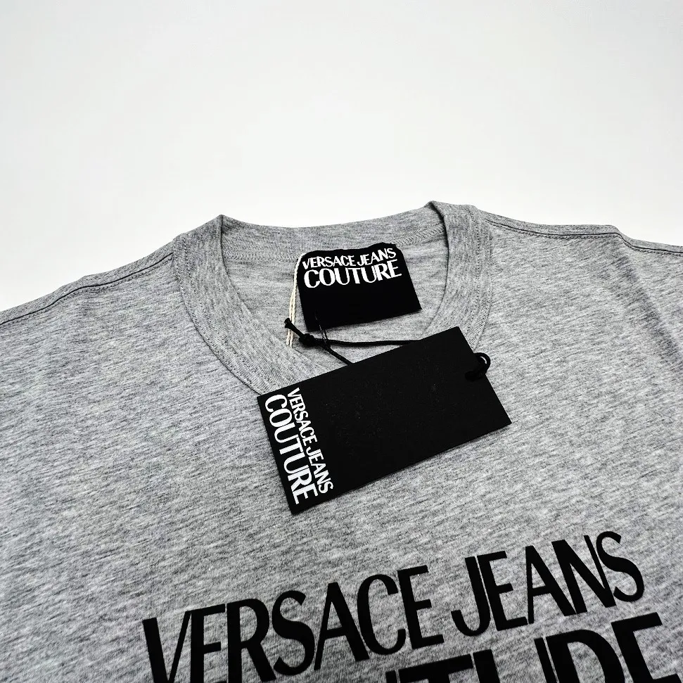 VERSACE JEANS  |Unisex Street Style U-Neck Cotton Short Sleeves