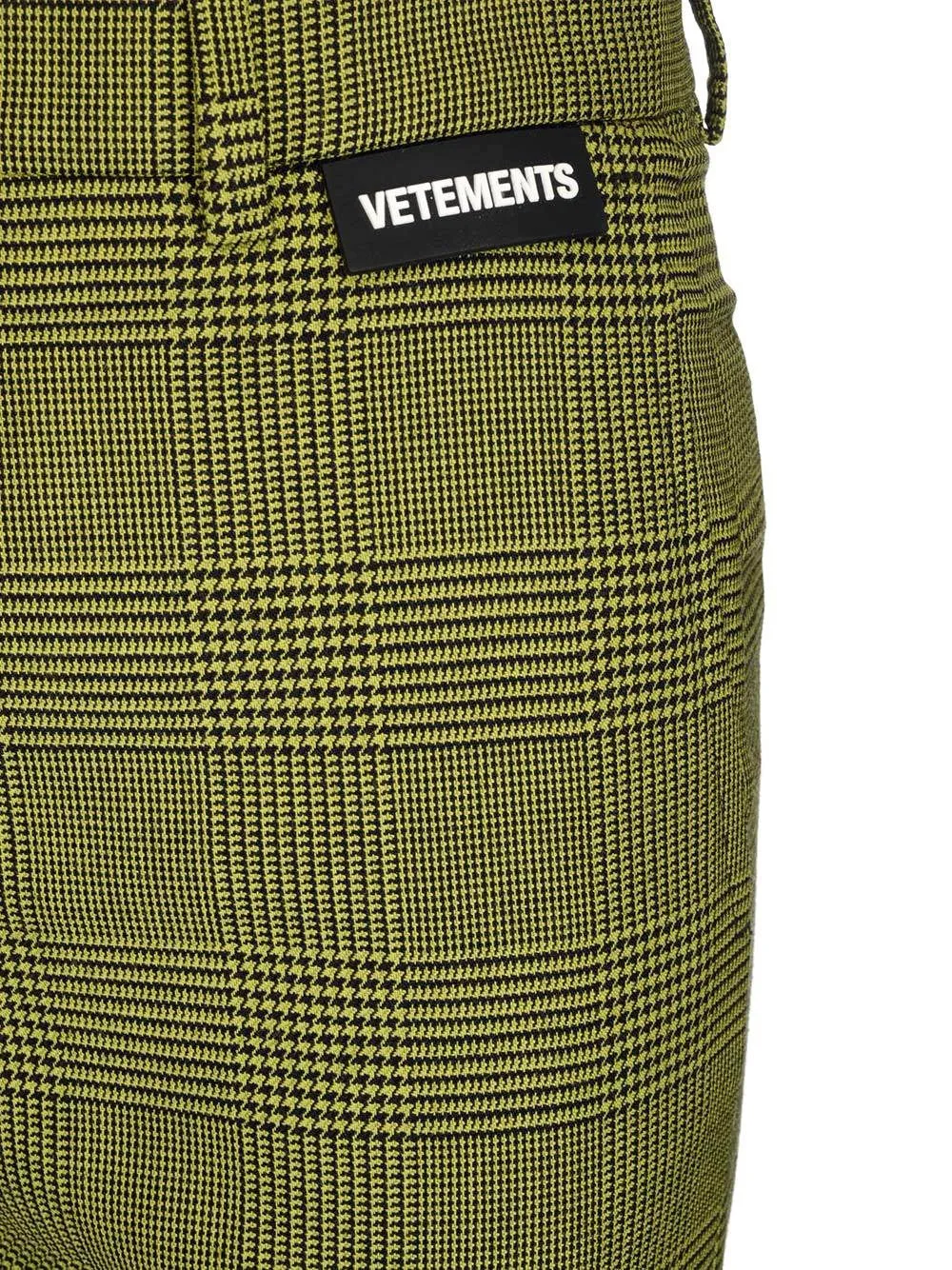 Vetements Houndstooth Print Straight Leg Trousers